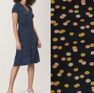 Leota wrap dress short sleeve in twilight dot size S‎